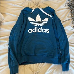 Adidas Teal Blue Hoodie Sweatshirt